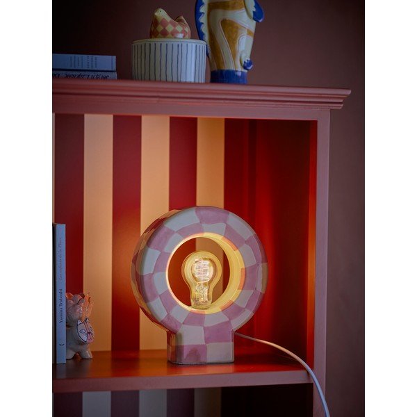 Rožnata namizna svetilka (višina 23,5 cm) Vialini – Bloomingville-image-2