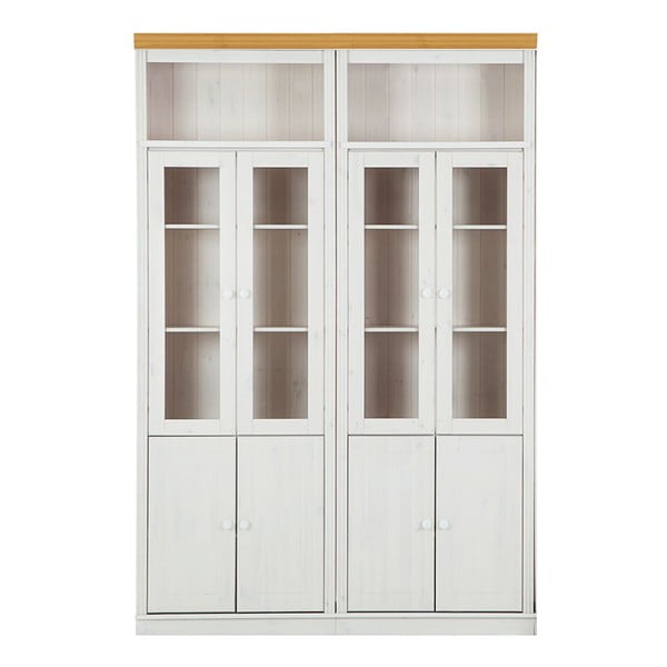 Bela vitrina iz masivnega bora 148x223 cm Anita – Støraa