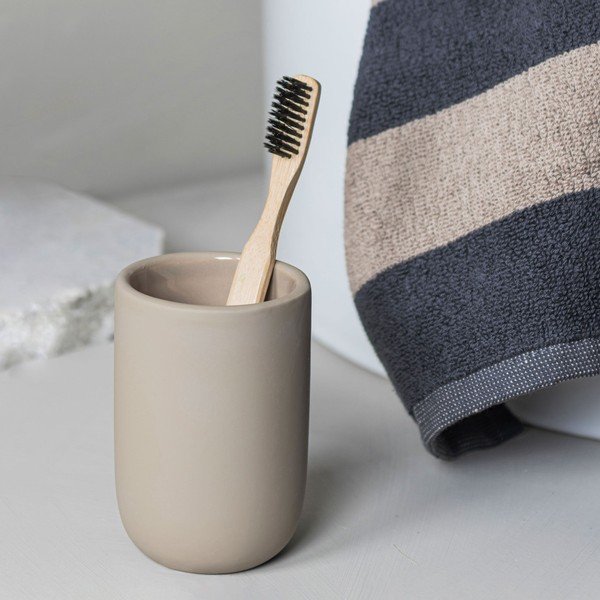 Kremno bela keramična WC ščetka Lotus - Mette Ditmer Denmark-image-4