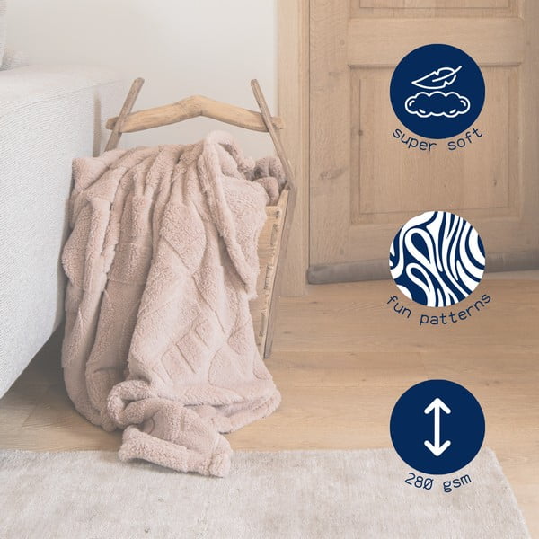 Rjava odeja iz mikropliša 150x200 cm Rena – Tiseco Home Studio-image-1