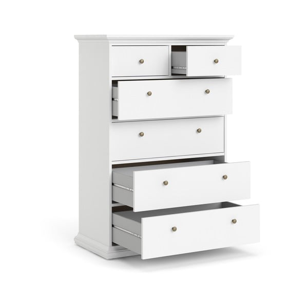 Bela visoka komoda 96x140 cm Paris – Tvilum-image-4
