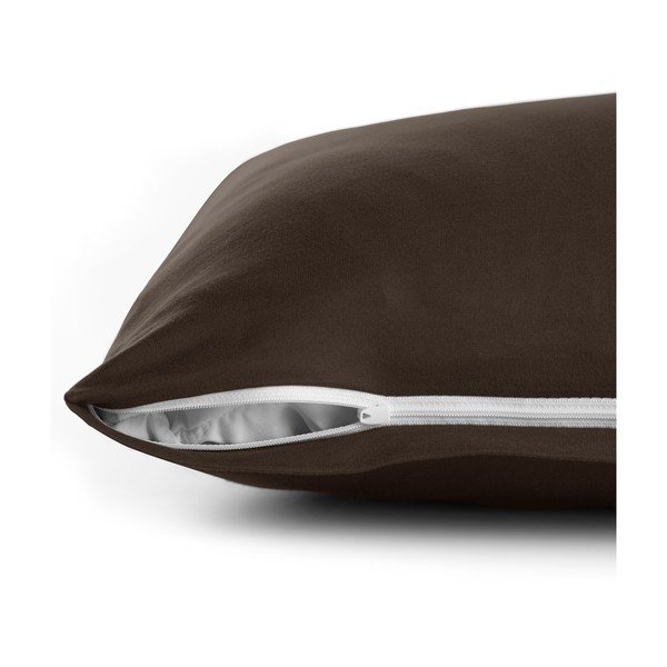 Komplet 2 temno rjavih bombažnih vzglavnikov DecoKing Amber Chocolate, 40 x 40 cm-image-4