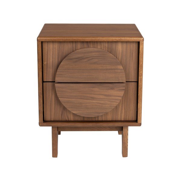 Rjava nočna omarica v orehovem dekorju Groove – Zuiver