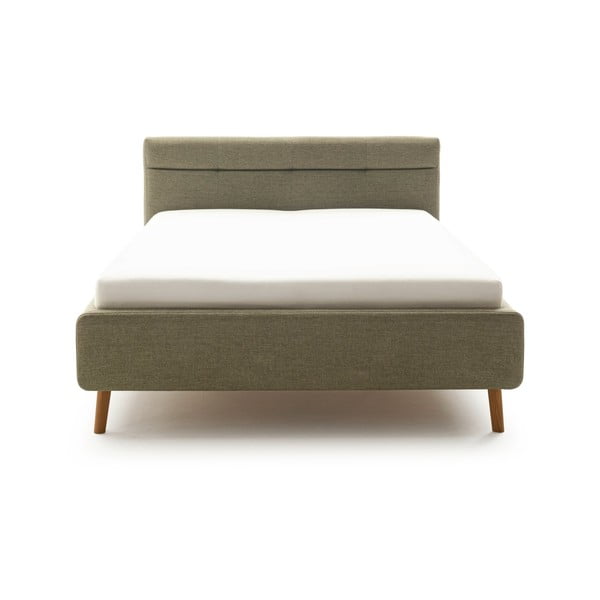 Zelena oblazinjena zakonska postelja s prostorom za shranjevanje z letvenim dnom 180x200 cm Lotte – Meise Möbel-image-3