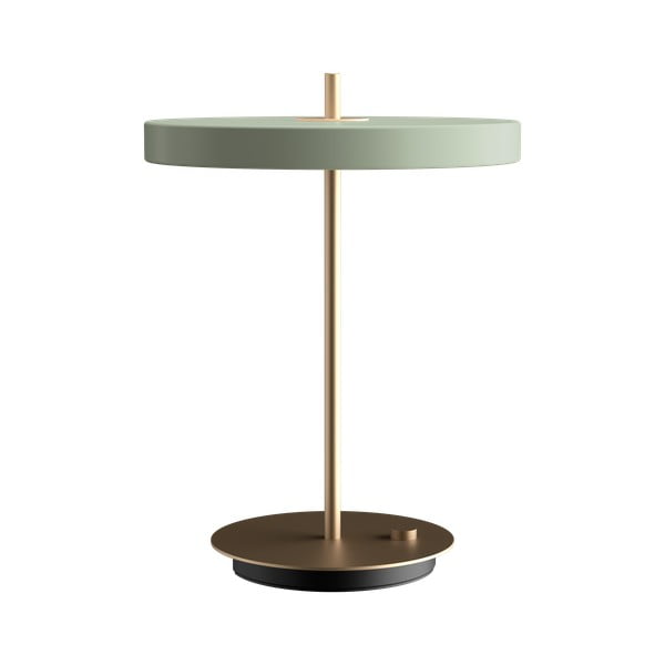 Svetlo zelena LED zatemnitvena namizna svetilka s kovinskim senčnikom (višina 41,5 cm) Asteria Table – UMAGE