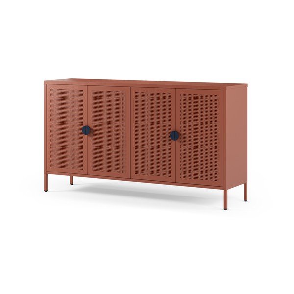 Kovinska omarica v barvi terakote 160x90x40 cm Sayla – Marckeric-image-3