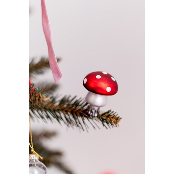 Stekleni okraski za jelko v kompletu 4 ks Mushroom – Sass & Belle-image-1