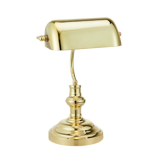 Medeninasta namizna svetilka s steklenim senčilom (višina 42 cm) Bankers – Markslöjd