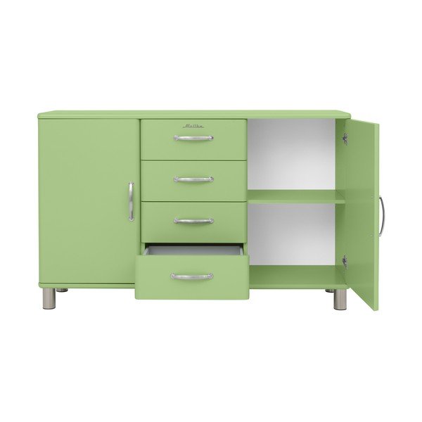 Zelena nizka komoda 146x92 cm Malibu - Tenzo-image-1