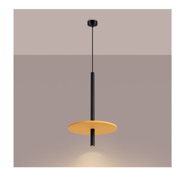 Rumena/bež kovinska viseča svetilka ø 30 cm Rilu – Sollux-image-2