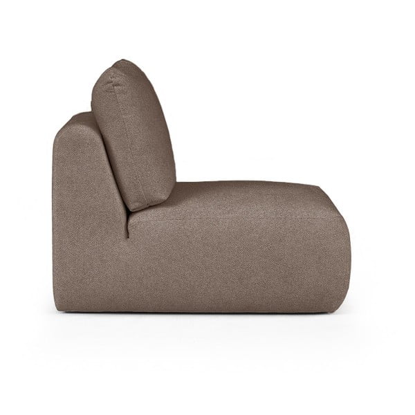 Rjav fotelj iz tkanine bouclé Mirel – Rodier-image-3