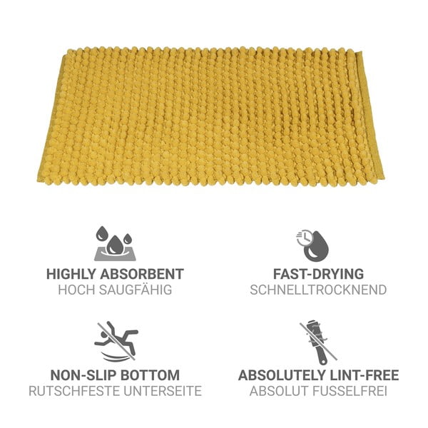 Rumena tekstilna kopalniška preproga 50x80 cm Solivo – Wenko-image-4