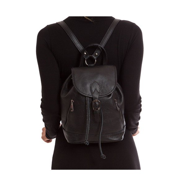 Črn usnjen nahrbtnik Isabella Rhea št. 1200-image-2