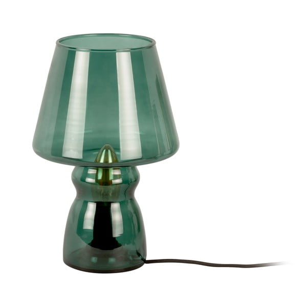 Temno zelena steklena namizna svetilka Leitmotiv Glass, višina 25 cm-image-2