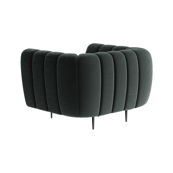 Temno siv žameten fotelj Ghado Shel-image-3