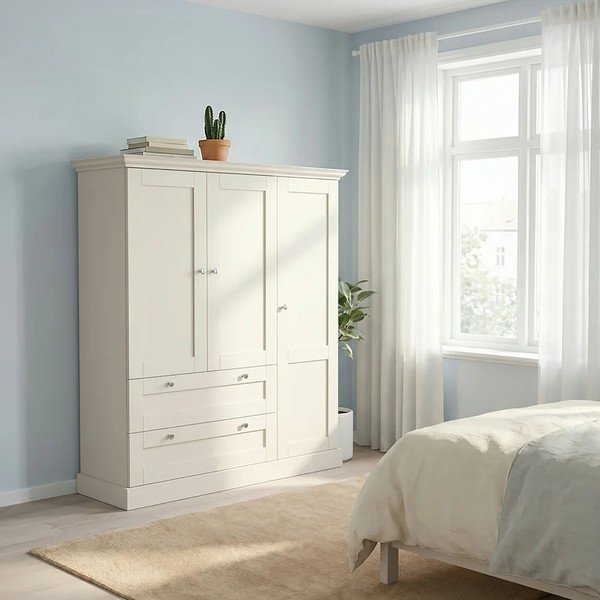 Bež omarica v mat dekorju 122x130x35 cm Binz – Støraa-image-2