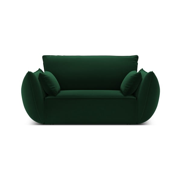 Temno zelen žameten fotelj Vanda – Mazzini Sofas-image-2