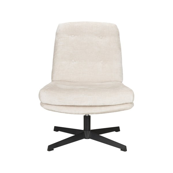 Kremno bel vrtljiv fotelj Kai – White Label-image-1