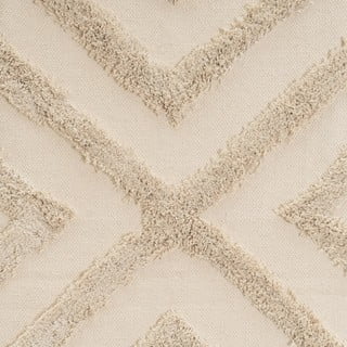 Kremno bela pralna bombažna preproga 50x80 cm – Casa Selección