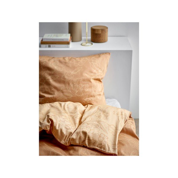 Oranžna posteljnina iz organskega bombažnega satena Södahl Infinity, 140 x 200-image-1
