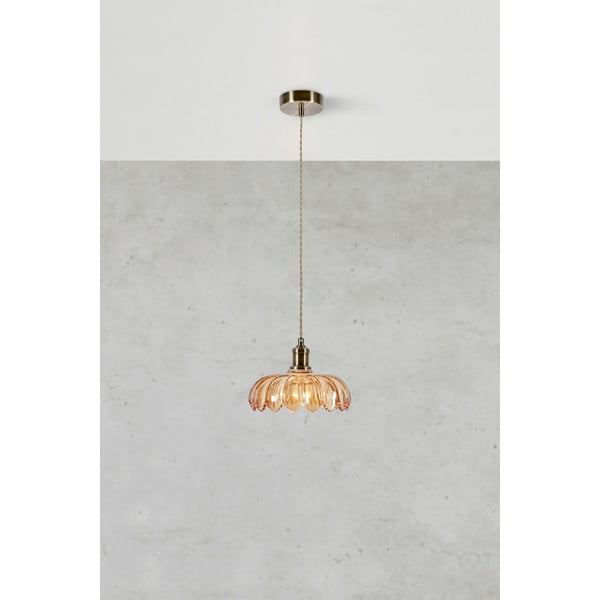 Medeninasto-jantarna viseča svetilka s steklenim senčilom ø 25,5 cm Kurage – Markslöjd-image-2