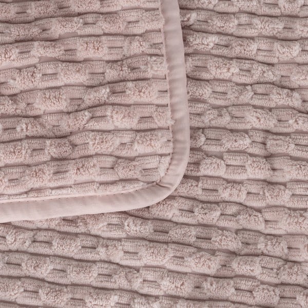 Rožnato prešito pregrinjalo 180x260 cm – Ixia-image-1