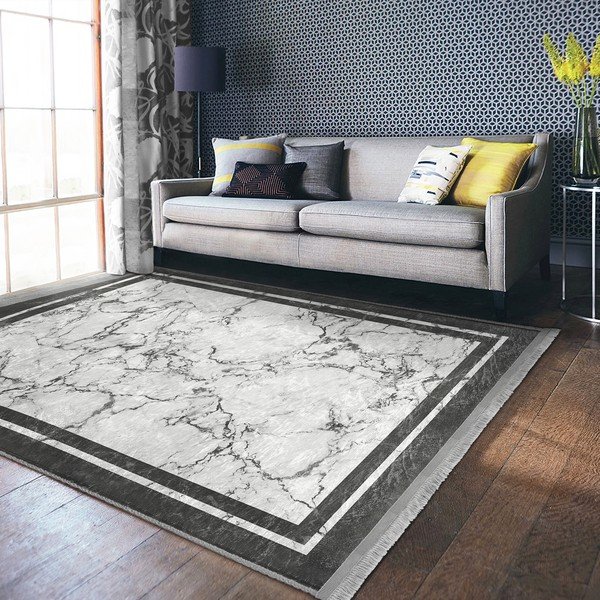 Belo-siva preproga 120x180 cm - Mila Home-image-1