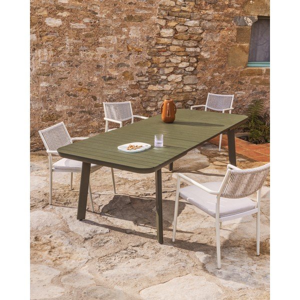 Kovinska vrtna miza 100x220 cm Izola – Kave Home-image-2