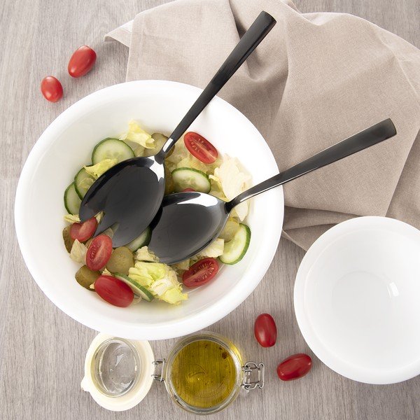 Pribor za solato iz nerjavečega jekla Black – Orion-image-2