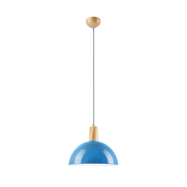 Modra viseča svetilka s steklenim senčnikom - LAMKUR