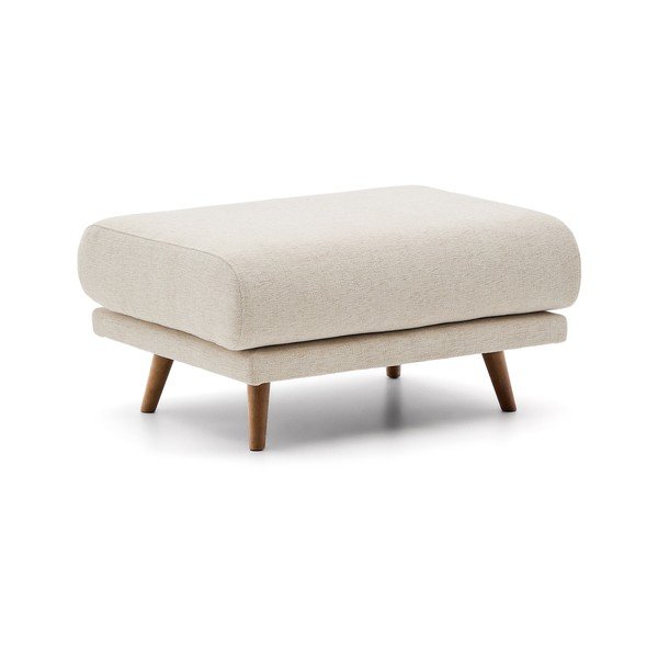 Bež tabure iz šenilje Karin – Kave Home-image-1