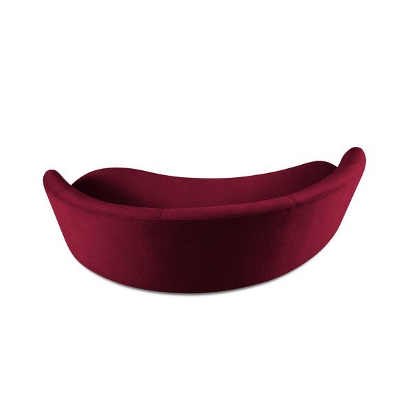 Bordo žametna asimetrična zofa Mazzini Sofas Debbie, desna-image-3