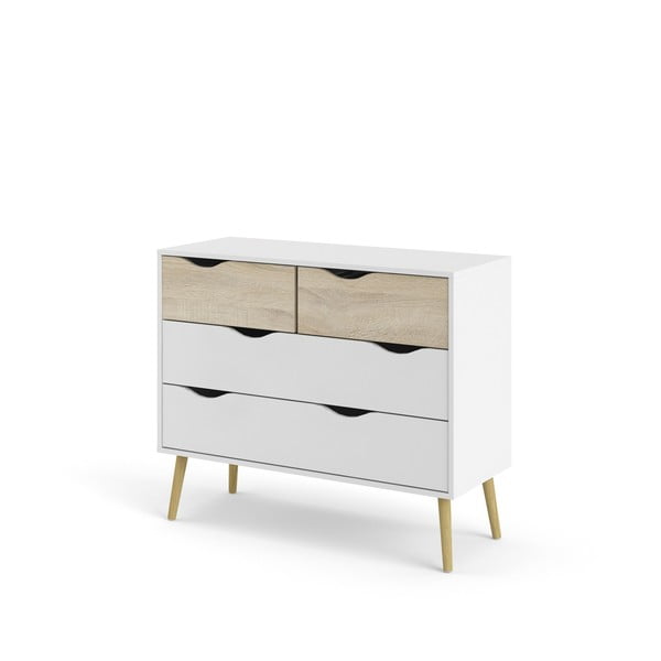 Bela komoda Tvilum Oslo, 99 x 82 cm-image-4
