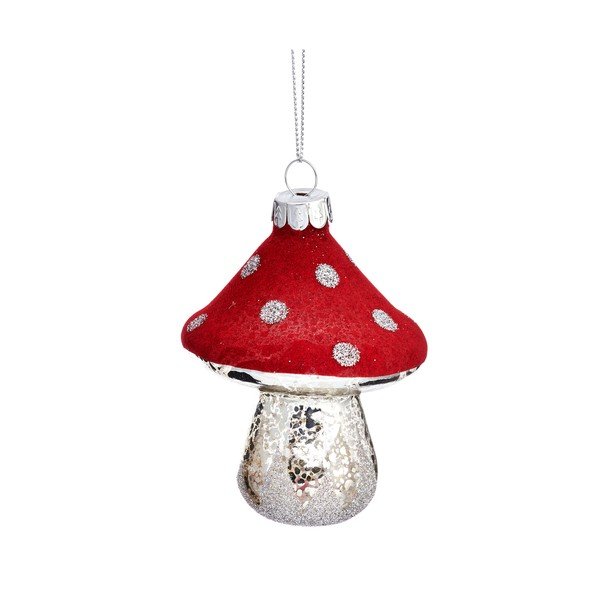 Steklen okrasek za jelko Toadstool – Sass & Belle