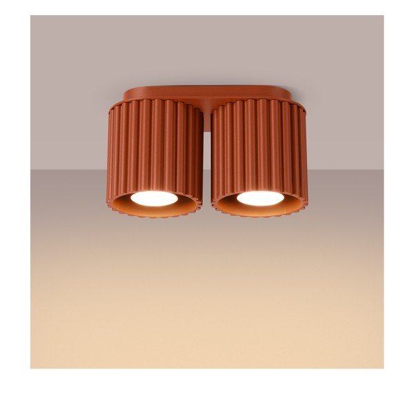 Kovinsko točkovno svetilo v barvi terakote 10x21 cm Zora – Sollux-image-4