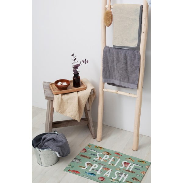 Zelena kopalniška preproga z deležem bombaža Really Nice Things Splish Splash, 40 x 60 cm-image-1