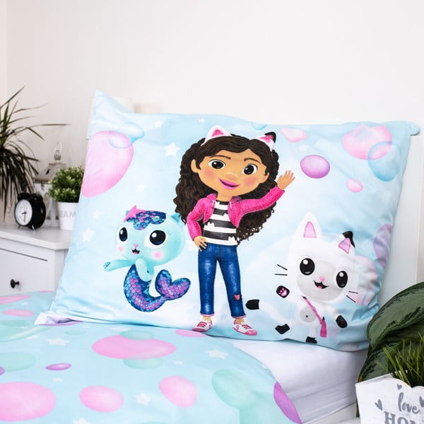 Enojna otroška posteljnina iz mikrovlaken 140x200 cm Gabby's Dollhouse "bubbles" – Jerry Fabrics-image-3