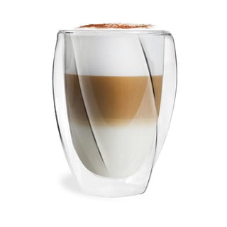 Komplet 2 dvostenskih kozarcev Vialli Design Latte, 300 ml