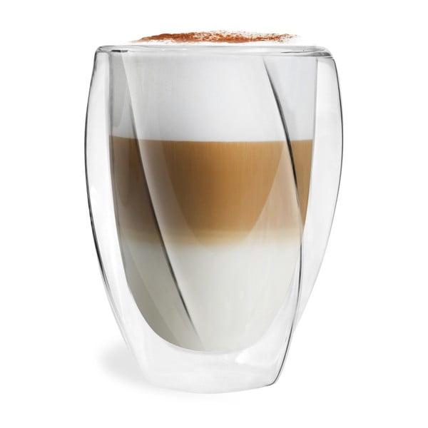 Komplet 2 dvostenskih kozarcev Vialli Design Latte, 300 ml