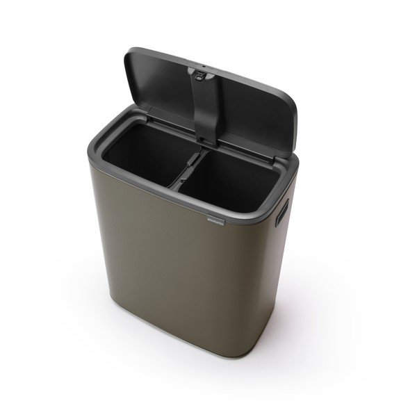 Siv jeklen koš za smeti za ločevanje odpadkov na dotik 60 l Bo Touch Bin – Brabantia