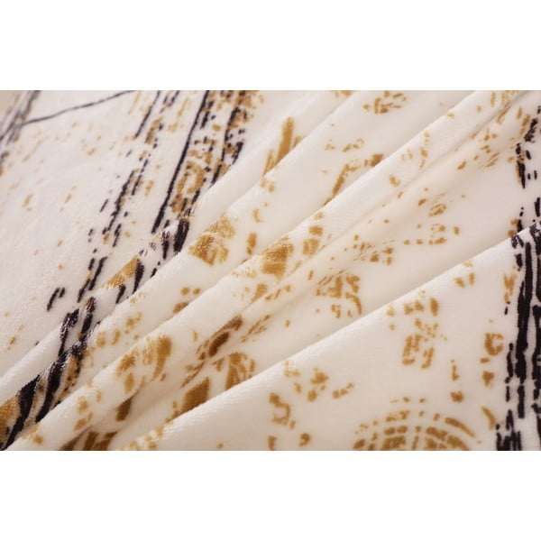 Črna/kremno bela enojna posteljnina iz mikropliša 140x200 cm Enrico – My House-image-4