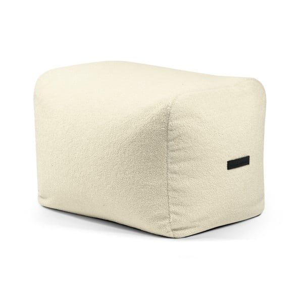 Kremno bela vreča za sedenje iz tkanine bouclé Plus 70 Lounge – SLOWDOWN