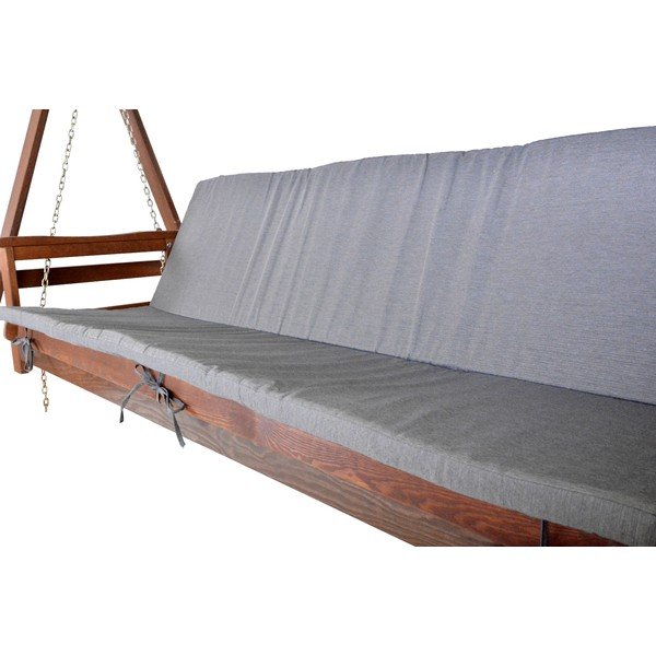 Siva/rjava vrtna gugalnica iz masivnega lesa Adelaida – Rojaplast-image-3