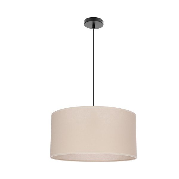 Bež viseča svetilka s tekstilnim senčilom ø 40 cm Shanti – Candellux Lighting