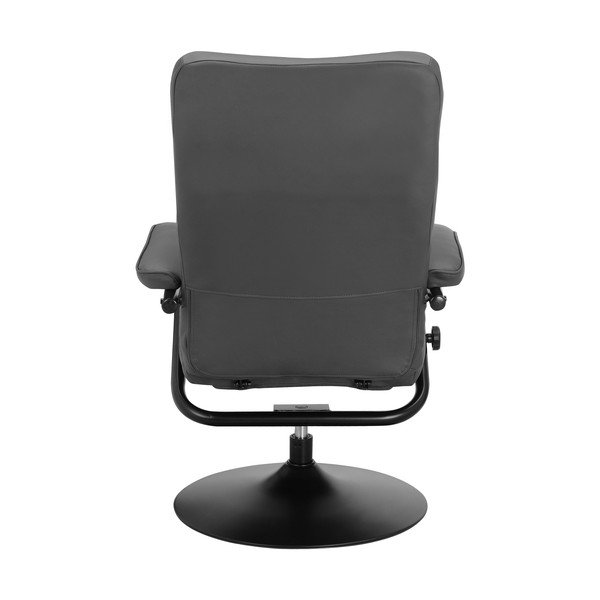 Siv fotelj z naslonjalom za noge za sprostitev iz umetnega usnja Istad – Støraa-image-4