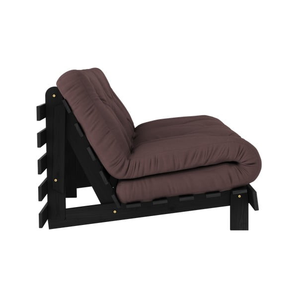 Temno rjava raztegljiva sedežna garnitura 160 cm Roots Black Night – Karup Design-image-3