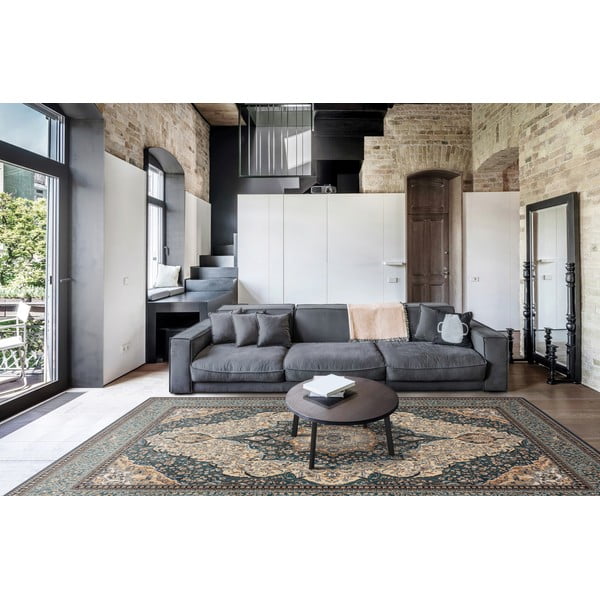 Zelena volnena preproga 200x300 cm Charlotte – Agnella-image-1