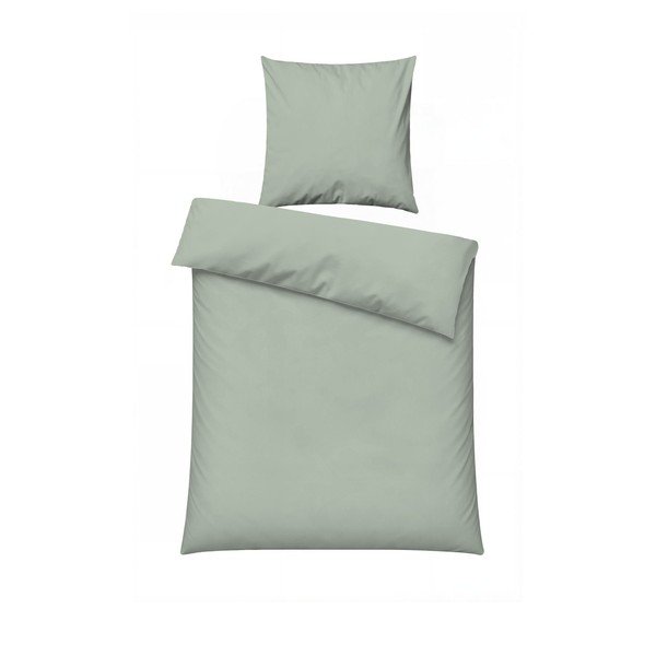 Žajbljevo zelena enojna posteljnina 200x140 cm Plain  – Mijolnir-image-3