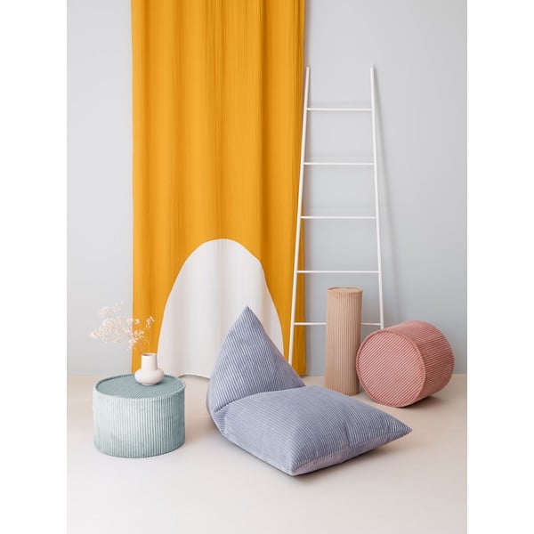 Modra otroška vreča za sedenje iz rebrastega žameta Big Lounger – Wigiwama-image-1