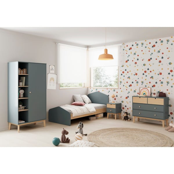 Prašno zelena otroška komoda 100x81x40 cm Estefania – Marckeric-image-1